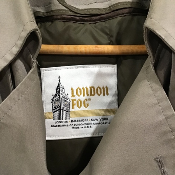 New Without Tags London Fog Men Size 42 Short Westwood Gray Trench Coat Classic - Picture 6 of 12